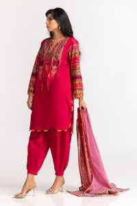 UAE -3PC Lawn Printed Suit IUSTKSD-44