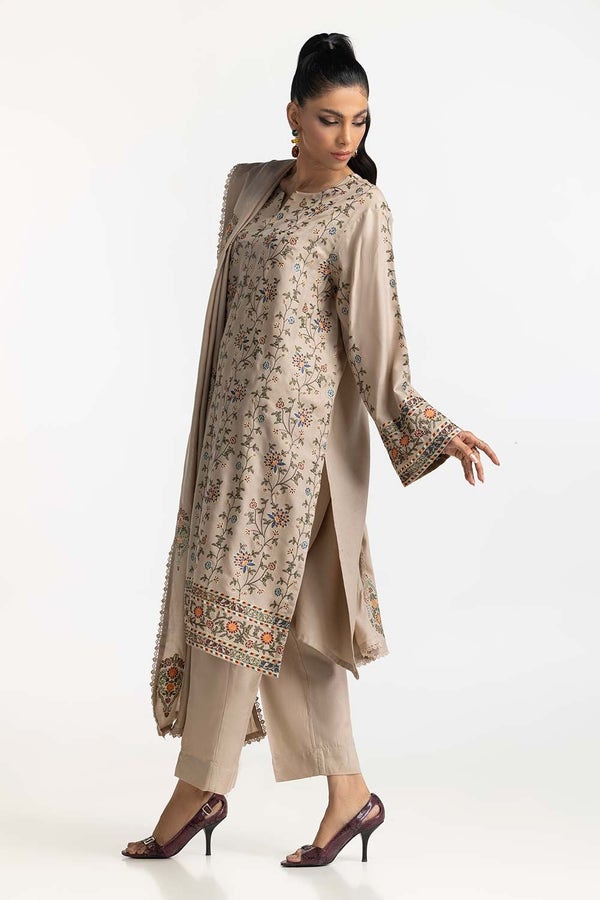 UAE -3 Piece Acrylic Embroidered Suit IUSTKSD-456