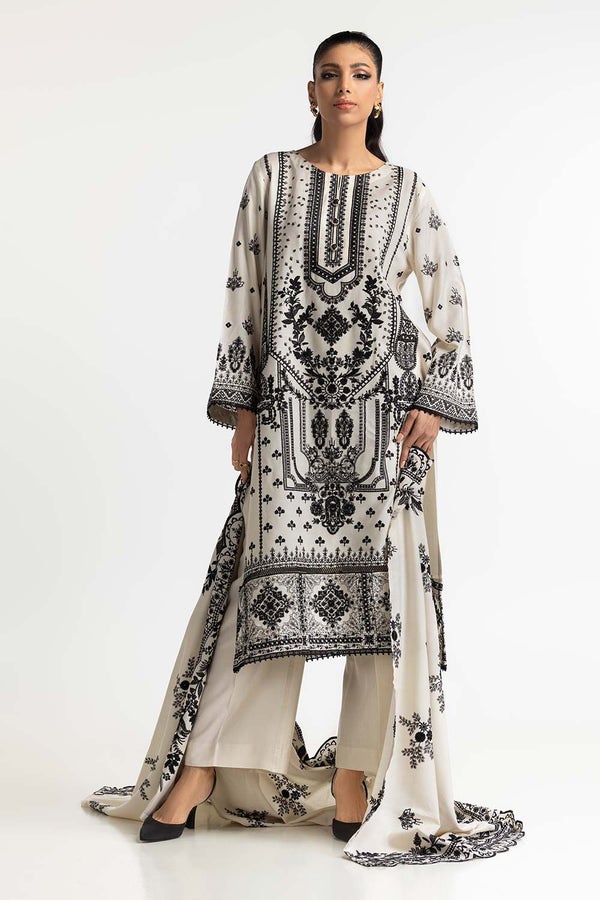 UAE-3 Piece Acrylic Embroidered Suit IUSTKSD-469