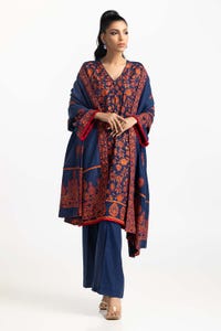 UAE -3 Piece Acrylic Embroidered Suit IUSTKSD-471