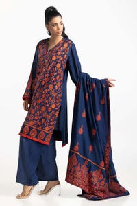 UAE -3 Piece Acrylic Embroidered Suit IUSTKSD-471