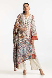 UAE -3 Piece Cotail Printed Suit IUSTKSD-472