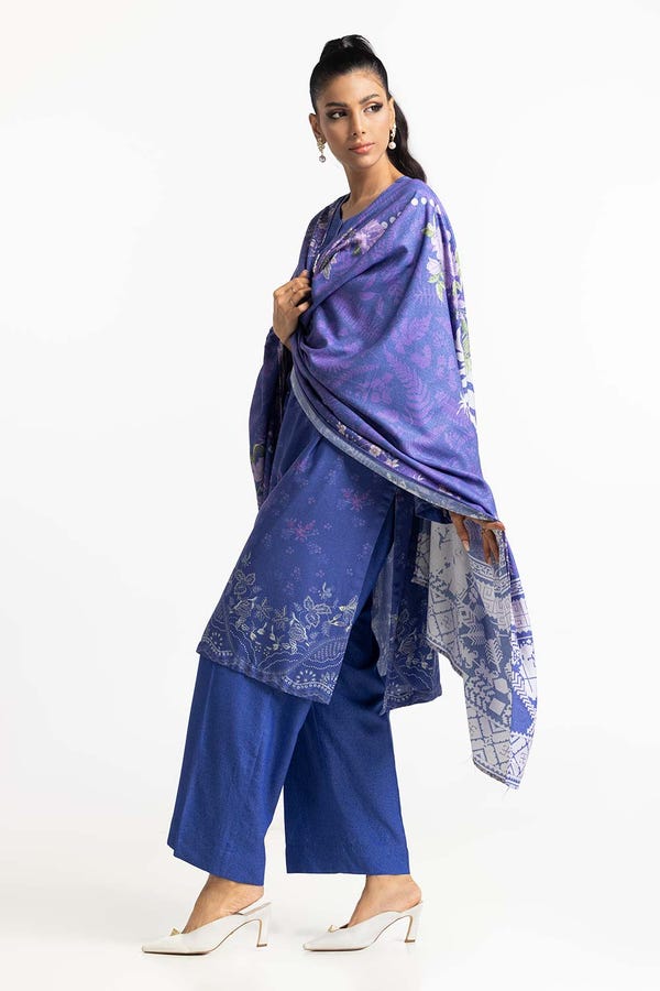 UAE -3 Piece Karandi Printed Suit IUSTKSD-473