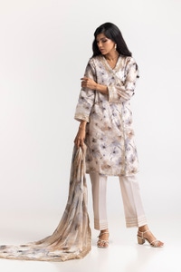 UAE-3 Piece Lawn Printed Suit IUSTKSD-47
