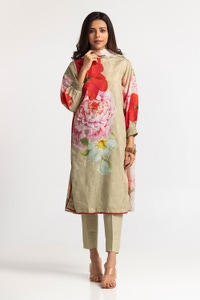 UAE-3 Piece Lawn Printed Suit IUSTKSD-64
