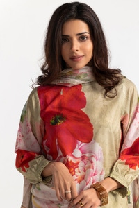 UAE-3 Piece Lawn Printed Suit IUSTKSD-64