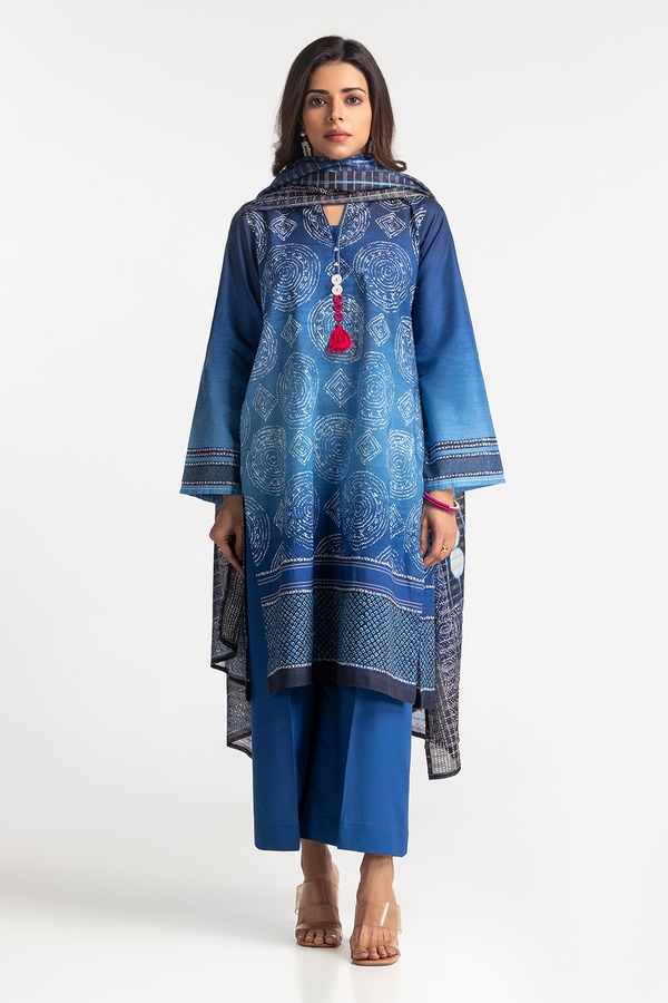 UAE -3PC Lawn Printed Suit IUSTKSD-68