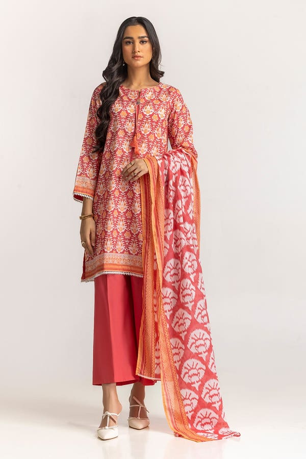 UAE -3PC Lawn Printed Suit IUSTKSD-95
