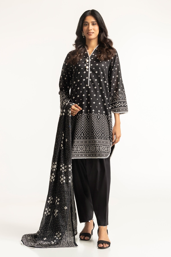 UAE -3PC Lawn Printed Suit IUSTKSD-96