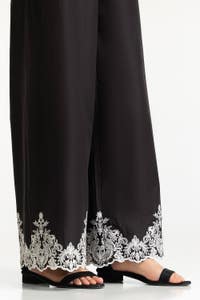 UAE -Black Lawn Embroidered Trouser IUSTTR-42006