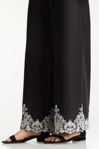 UAE -Black Lawn Embroidered Trouser IUSTTR-42006