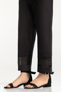 UAE-Black Lawn Embellished Trouser IUSTTR-42009