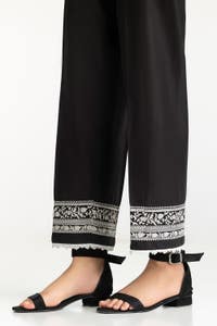 UAE-Black Lawn Embellished Trouser IUSTTR-42012