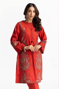 UAE -Jacquard Embellished Shirt And Dyed Trouser IUSTTS-137