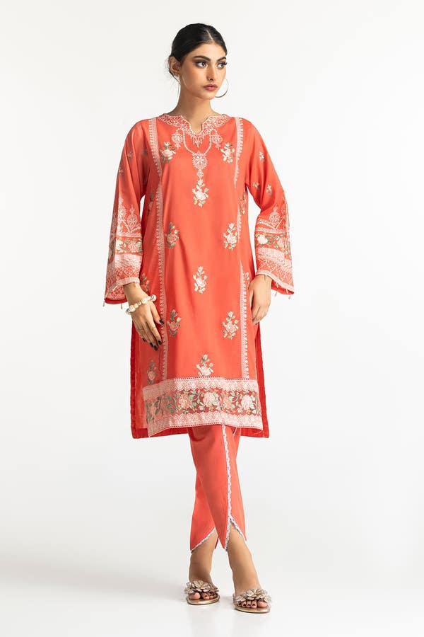 UAE -Lawn Embroidered Shirt And Tulip Shalwar IUSTTS-170
