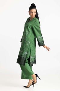 UAE -Khaddar Jacquard Shirt And Dyed Khaddar Trouser IUSTTS-298