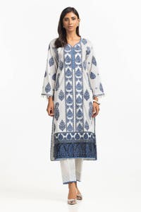 UAE -Lawn Embroidered Shirt With Dyed Embellished Trouser IUSTTS-301