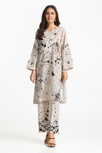 UAE -Jacquard Lacquer Printed Shirt And Lawn Printed Trouser IUSTTS-304