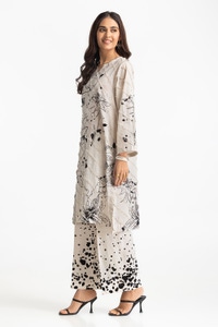 UAE -Jacquard Lacquer Printed Shirt And Lawn Printed Trouser IUSTTS-304