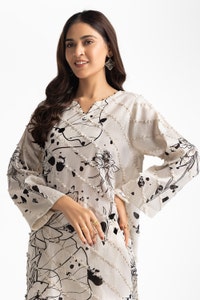 UAE -Jacquard Lacquer Printed Shirt And Lawn Printed Trouser IUSTTS-304