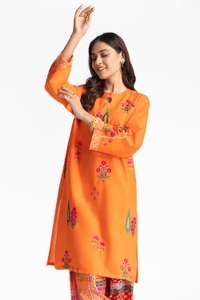 UAE -Lawn Printed With Embroidered Shirt And Printed Shalwar IUSTTS-306