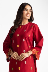 UAE -Lawn Embroidered Shirt With Printed Shalwar IUSTTS-308