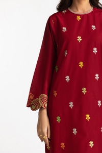 UAE -Lawn Embroidered Shirt With Printed Shalwar IUSTTS-308