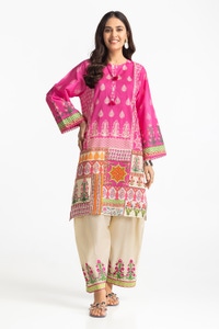 UAE -Lawn Printed Shirt And Embroidered Shalwar IUSTTS-311
