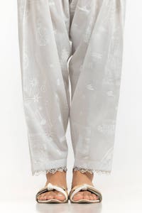 UAE -Lawn Embroidered Shirt And Lacquer Printed Lawn Trouser IUSTTS-322
