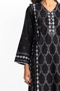 UAE-Lawn Embroidered Shirt And Dyed Trouser IUSTTS-420