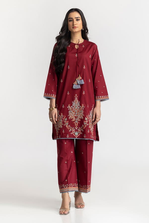 UAE -Lawn Embroidered Shirt And Trouser IUSTTS-60