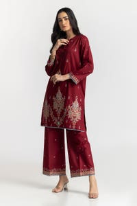 UAE -Lawn Embroidered Shirt And Trouser IUSTTS-60