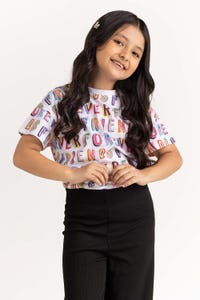UAE -Junior Girl White T-Shirt 231-613-022
