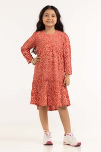 UAE -Junior Girl Orange Dress 231-414-221