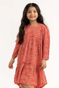 UAE -Junior Girl Orange Dress 231-414-221