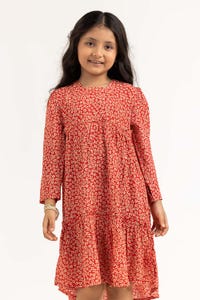 UAE -Junior Girl Orange Dress 231-414-221