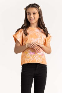 UAE -Junior Girls Orange T-Shirt 231-413-026