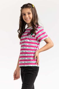 UAE -Junior Girls Pink T-Shirt 231-413-025