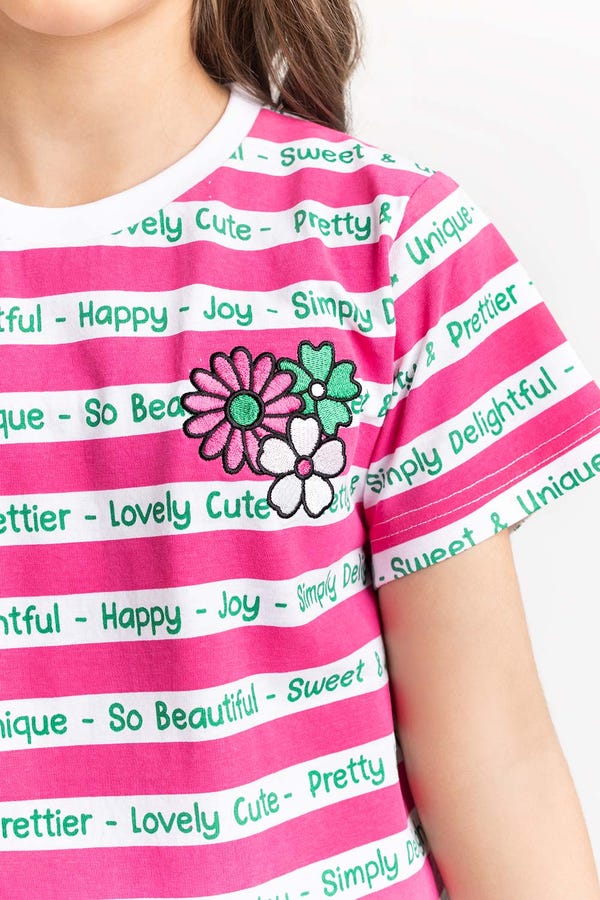 UAE -Junior Girls Pink T-Shirt 231-413-025