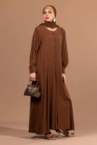 UAE -Blended Printed Abaya With Scarf KAB-22136