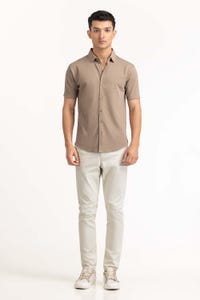 UAE -Khaki Basic Shirt KS-HSPK23-037