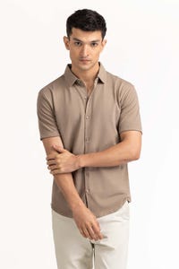 UAE -Khaki Basic Shirt KS-HSPK23-037