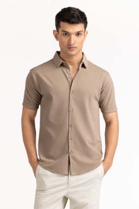 UAE -Khaki Basic Shirt KS-HSPK23-037
