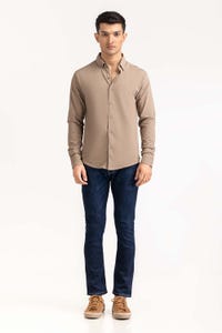 UAE -Khaki Basic Shirt KS-HSPK23-042