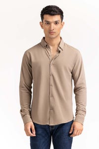 UAE -Khaki Basic Shirt KS-HSPK23-042