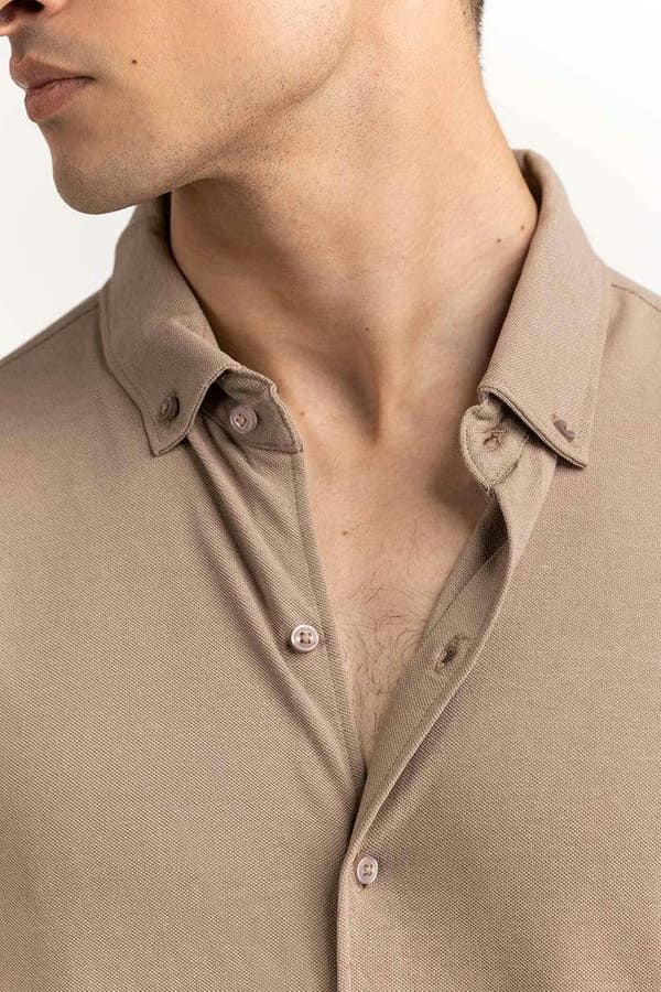 UAE -Khaki Basic Shirt KS-HSPK23-042