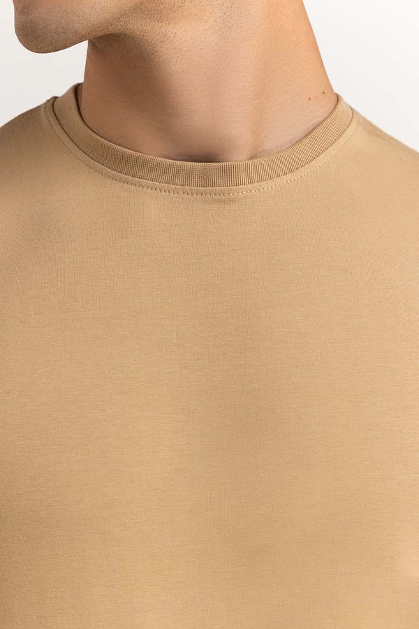 UAE -Khaki Basic Tee TS-CNSJ23-201