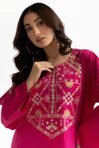 UAE -Chambray Embroidered Shirt KJ-43151