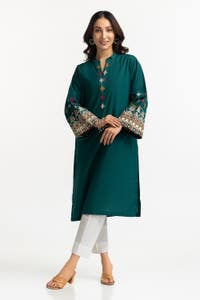 UAE -Chambray Embroidered Shirt KJ-43152