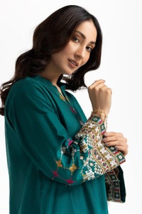 UAE -Chambray Embroidered Shirt KJ-43152